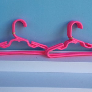 10  Hangers for Doll Clothes Used for 18 Inch Dolls Pink Plastic