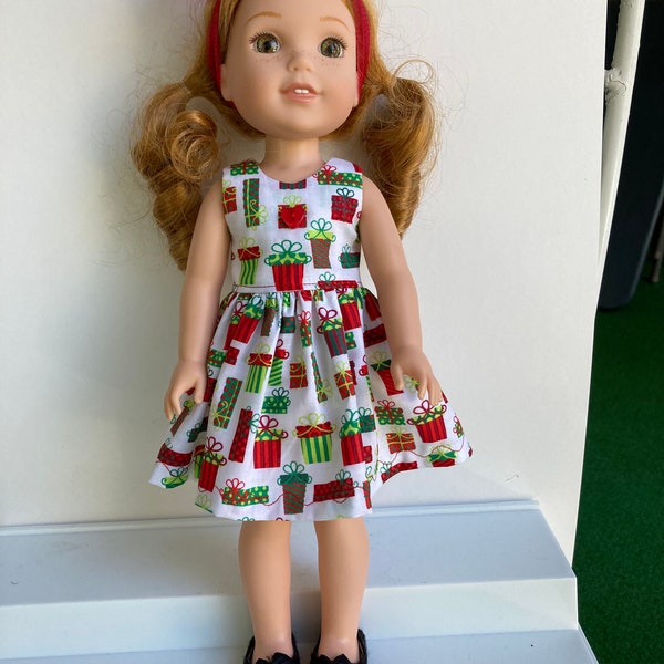 resents  Dress Handmade To Fit 14.5 Inch Dolls Like Wellie Wishers