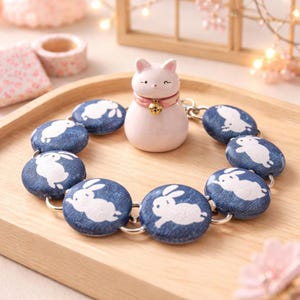 Custom Fabric Button Bracelet • Personalized Jewelry • Choose Your Fabric or Design