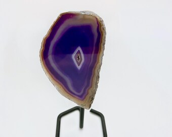 Deep Purple Agate Slice