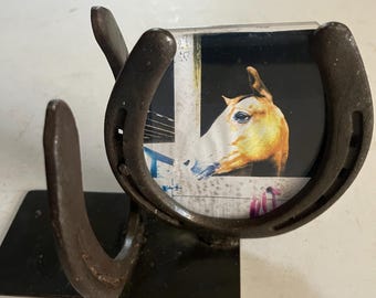 horse shoe bookend -welded construction