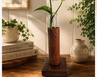 Custom made hardwood  bud vase