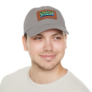 Cool Daddy Power Dad Hat met leren patch, grappige cadeaus voor vaders, uniek vaderdagcadeau, casual zomerpet, trendy dad Hat