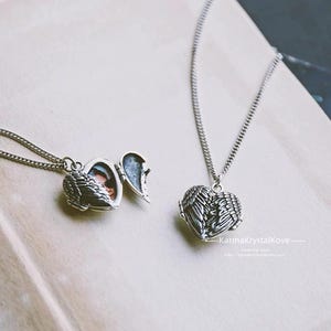 Collar con colgante de corazón en forma de corazón, chapado en plata, con caja que se puede abrir, para parejas, collar secreto, regalo para novia, joyería con carta de amor, regalo para novio.