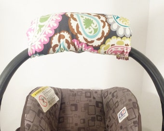 Infant Car Seat Handle Cushion, Baby Handle Cover Wrap, Reversible Handle Arm Pad, Arm Saver, Car Seat Handle Protector, Baby Shower Gift