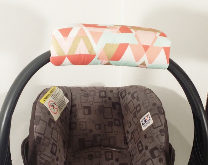 Baby Infant Car Seat Handle Cushion, Handle Cover Wrap, Reversible Handle Arm Pad, Arm Saver, Car Seat Handle Protector, Baby Shower Gift