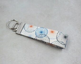 Wristlet Key Fob, Fabric Key Fob, Bracelet Key Chain, Key Chain Wristlet, Silver Key Chain, Rose Gold Key Chain, Wristlet Strap