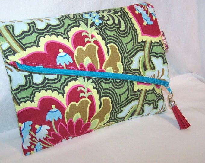 Handmade Diagonal Folded Clutch Bag, Make Up Bag, Travel Bag, Statement Bag, Wristlet Clutch, Bridesmaid Clutch, Summer Handbag