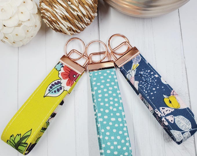 Wristlet Key Fob, Fabric Wristlet, Handmade Wristlet, Wristlet Keyfob, Key Chain Wristlet, Key Fob Holder, Fabric Key Fob, Handmade Key Fob