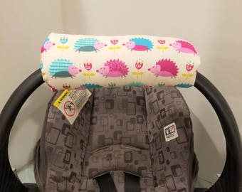Infant Car Seat Handle Cushion, Baby Handle Cover Wrap, Reversible Handle Arm Pad, Arm Saver, Car Seat Handle Protector, Baby Shower Gift
