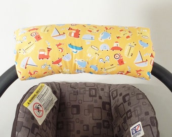 Infant Car Seat Handle Cushion, Baby Handle Cover Wrap, Reversible Handle Arm Pad, Car Seat Handle Protector, Baby Shower Gift, Boy or Girl