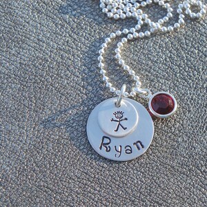Stick figure birthstone necklaces outlet