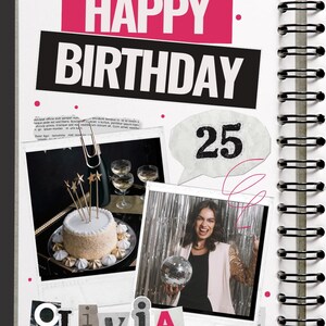 Tarjeta de cumpleaños personalizada / Tarjeta de feliz cumpleaños personalizada / Tarjeta de felicitación hecha a mano para él, ella, amigo / Mensaje de cumpleaños divertido o dulce