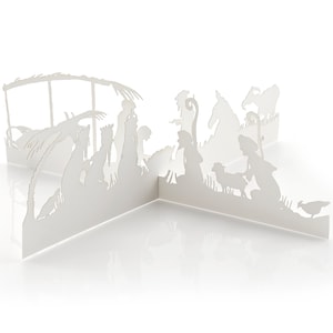 Modern Nativity Christmas Card and 3-D Paper Scene
