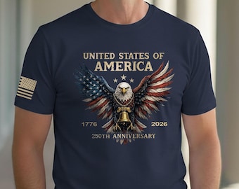 Chemise rétro 250e anniversaire des États-Unis, t-shirt de la fête de l'indépendance des États-Unis, cinquantième anniversaire de 1776 à 2026, cadeaux de patriotes du drapeau américain