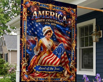 United States 250 Years Flag, 250th Anniversary Freedom Flag, American Garden Flag, 4th of July Patriots Gift, Celebration 1776-2026 Decor