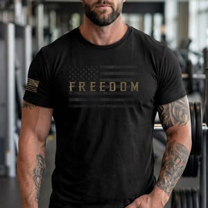 Freedom T-Shirt, Freedom Shirts For Men, Political Awareness Shirt, Patriotic Freedom Shirt, American Flag Shirts For Men and Women