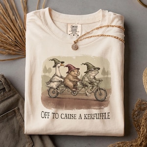 Off To Cause A Kerfuffle Shirt, Frog Silly Goose Meme Shirt, Funny Sarcastic T shirts, Funny Sayings Tee, Animal Humor Gift