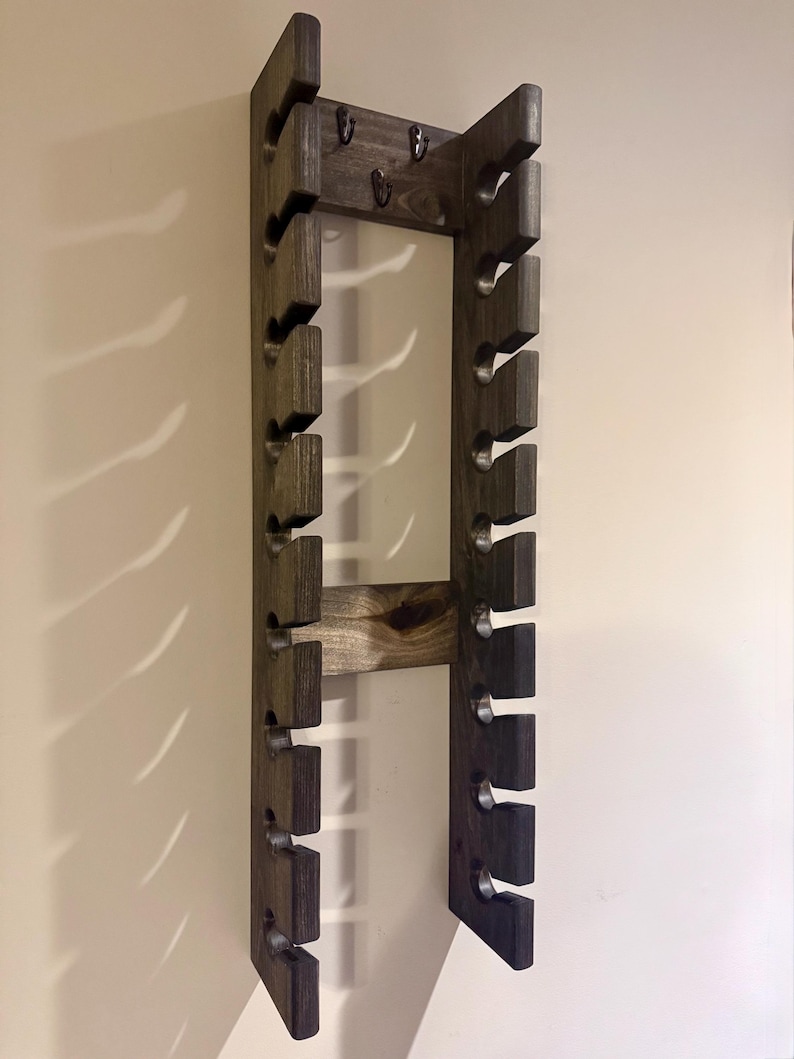 Handmade Wooden Hat Rack: Rustic Farmhouse Wall Organizer With Belt ...