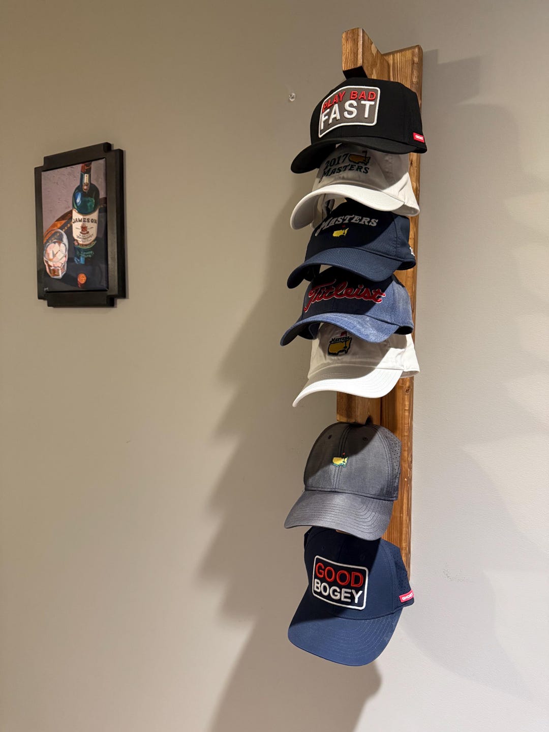 Joe Hat Rack Handmade Wooden Hat Rack: Rustic Farmhouse Wall Organizer for 9 Hats - Etsy