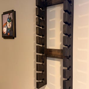 Handmade Wooden Hat Rack without belt hooks – Wall Mounted Organizer for 18 Hats | Rustic Farmhouse Home Decor | Entryway & Closet Storage