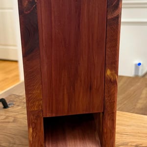 Handmade Wooden Cedar Dice Tower – Rustic RPG Accessory for DnD & Tabletop Gaming