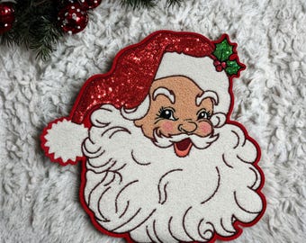 Écusson De Noël à Repasser Ou à Coudre - Motif Père Noël