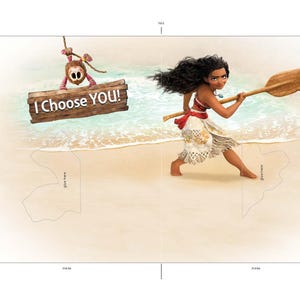 Cartes pop-up pour la Saint-Valentin sur le thème de Moana (à faire vous-même)