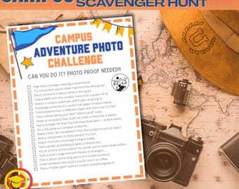 Caccia al tesoro nel campus universitario: gioco di sfida fotografica (PDF stampabile)