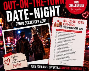 Out-on-the-Town Date-Night Photo Scavenger Hunt – Fun Couples Game | Romantic & Silly Adventure