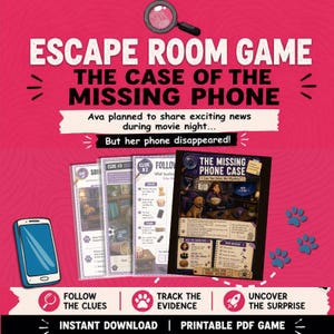 消えた電話の謎を解く脱出ゲーム｜家族、パーティー、ゲームナイト向けの印刷可能なミステリーゲーム