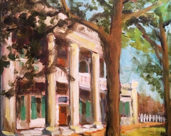 Painting Print or Notecards w envelopes from original painting "Morning at the Hermitage" plein air art of Andrew Jackson's Nashville home