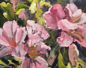 Painting, Print, or Note cards with envelopes from my original painting "Azaleas" of beautiful blooms from Natchez, Mississippi, in spring