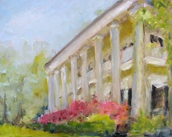 Painting, Print or Notecards w envelopes from original painting "Ellerslie" of a beautiful antebellum home in St. Francisville, Louisiana