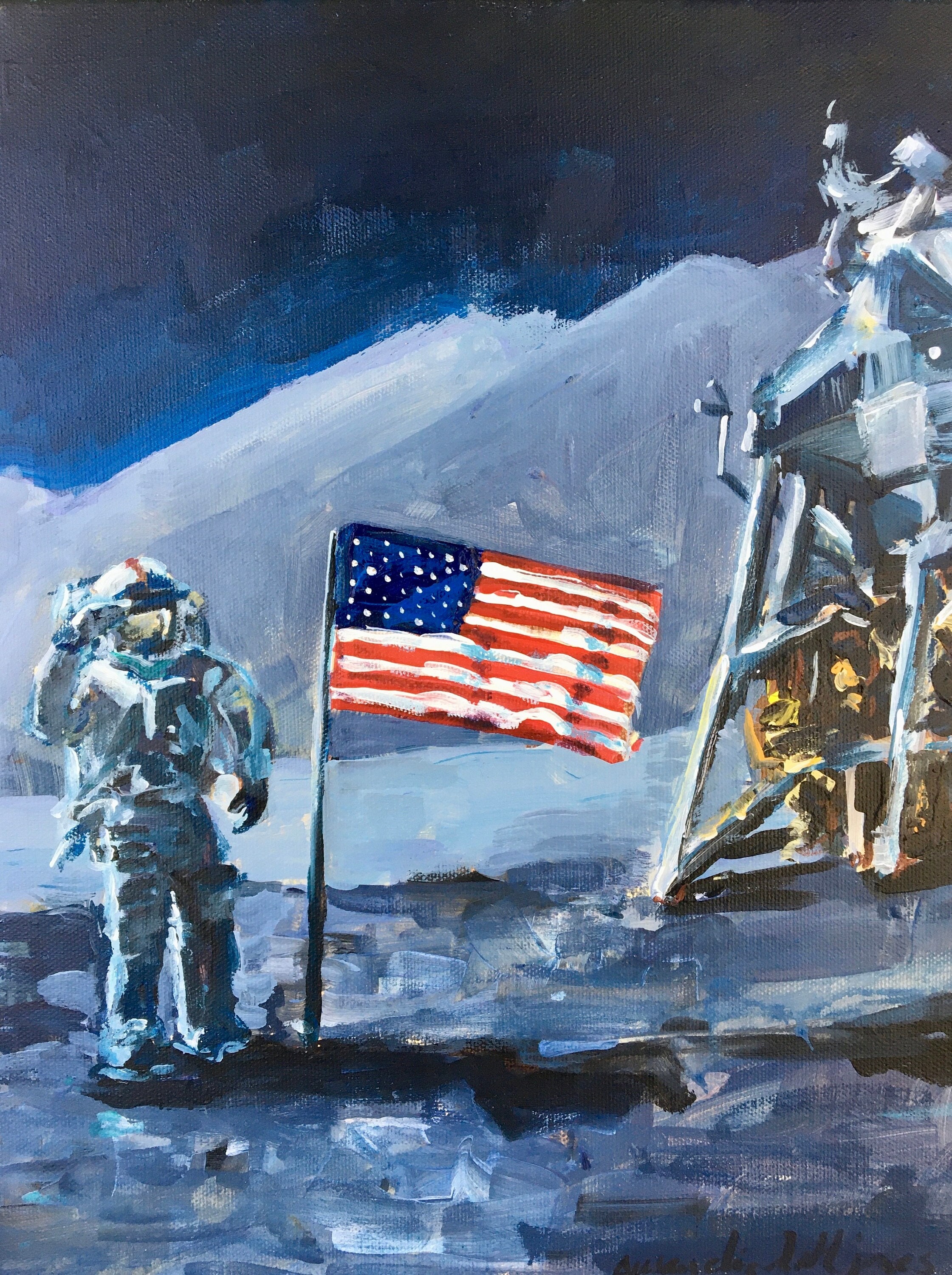 Moon Landing Art - Etsy