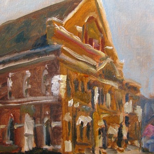 Peinture, impression ou cartes de correspondance avec enveloppes de la peinture à l'huile originale « Ryman » - célèbre auditorium Grand Ole Opry à Nashville, Tennessee
