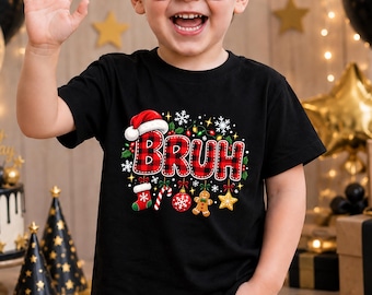 Funny Christmas Plaid Shirt, Holiday Graphic Tee, Festive Red Plaid Christmas Shirt, Xmas Gift for Son Brother Teen