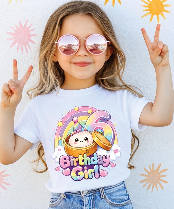 Personalized Dumpling Shirt, Cute Dumpling T-Shirt, Cute Kids Shirt,Birthday Girl Shirt, Gift For Girl, Custom Age, Birthday Theme