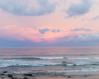 Coastal Sunset Printable Wall Art – Digital Ocean Photography for Beach House Decor