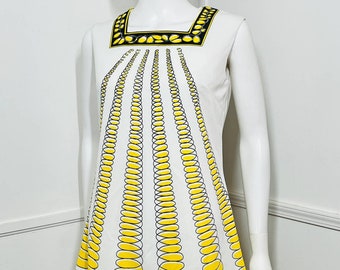 Medium to Large 1960s Vintage Pop Art Print Mini Dress by Cugat
