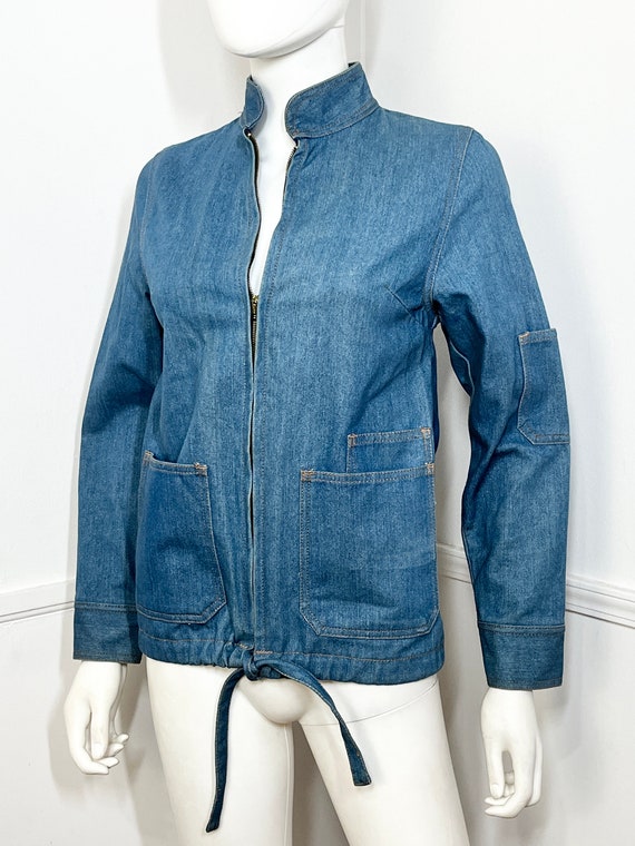 Small 1970s Vintage Cotton Denim Jacket by The Jean Machine Made in Hong Kong View 3