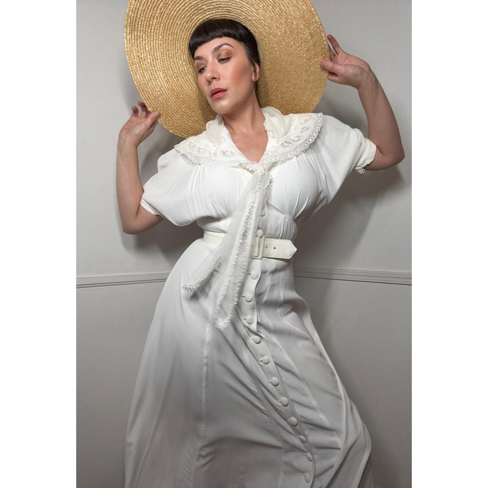 karen alexander dress designer Deadstock 1980s "Karen Alexander" Exotic Floral Polished Cotton Sundre   butchwaxvintage