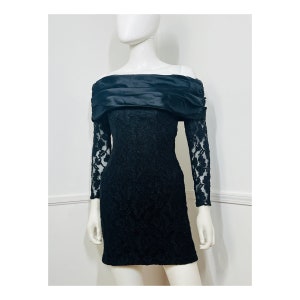 Small to Medium 1990s Vintage Black Lace Mini Dress by Zum Zum