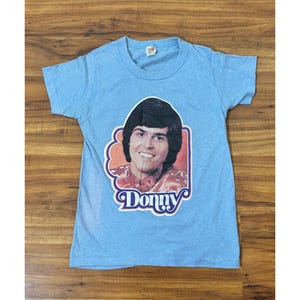Youth Medium XS Adult 1970s Vintage Blue Donny Osmond T Shirt
