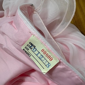 1980s Vintage Ballet Pink Chiffon Ruffle Dress image 15