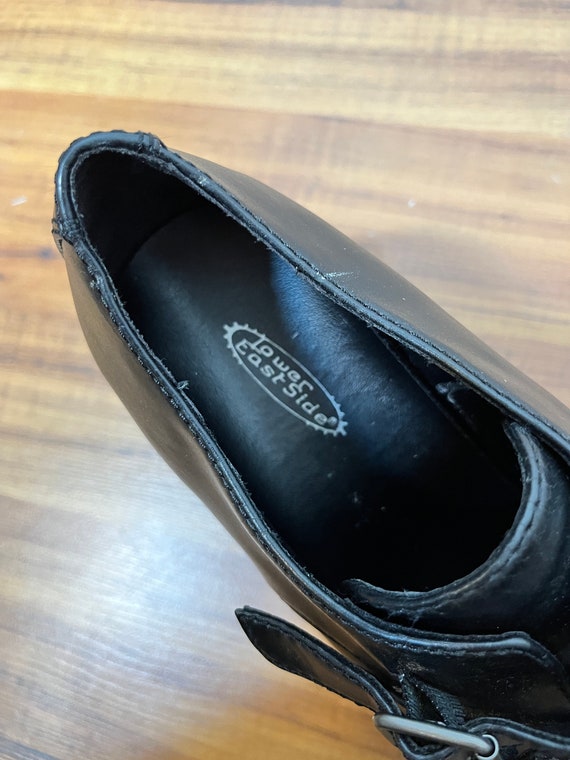 Size 10 1990s Vintage Black Monk Strap Platform Shoes by Upper East Side Etsy UK