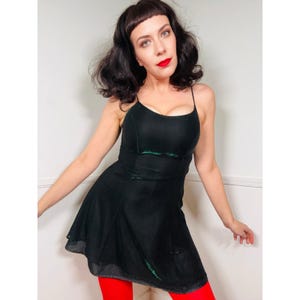 Small 1990s Vintage Sparkling Emerald Green Corset Mini Dress by Be Smart