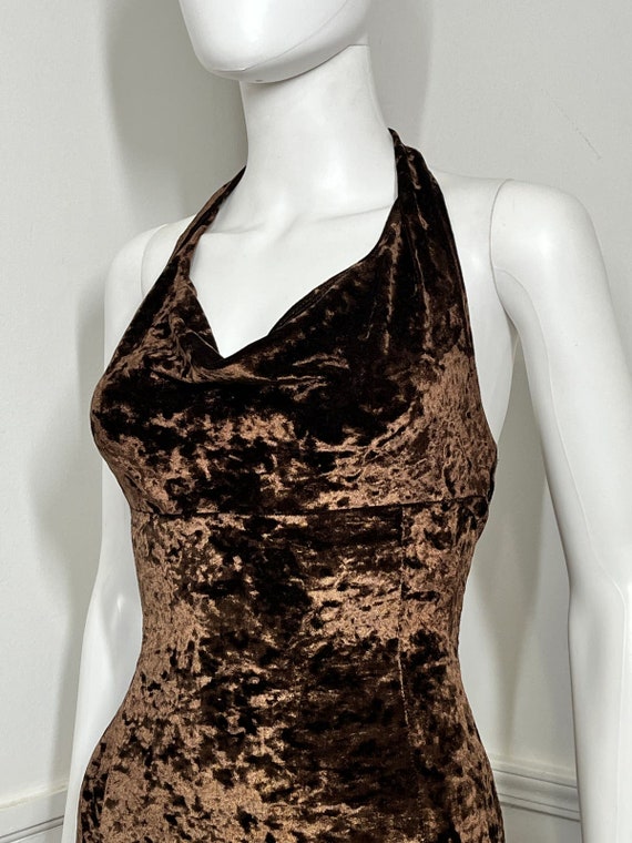 brown crushed velvet dress Crushed Velvet Dress