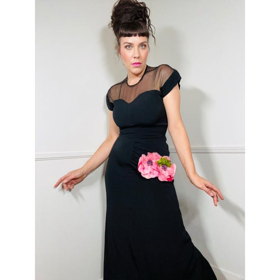 green emerald velvet dress Shani Women's Flounce Crepe & Silk Sheath Dress - Black