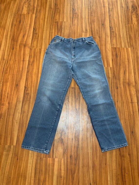 Curvy- Vintage 1970's High Waist Light Denim Wrang